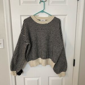 Carly Jean Stripped Cropped Sweater - Women’s size large